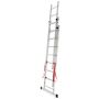 AWTOOLS DRABINA ALUMINIOWA BASIC 3x8 STOPNI 150KG - 6