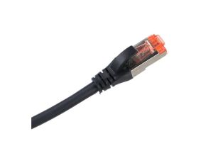 Patch cord RJ45/RJ45 S/FTP kat. 6 0,25m AWG 27/7 LS0H czarny DK-1644-0025/BL