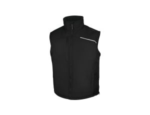 Kamizelka z poliestru pongee powlekanego PVC FIDJI3, kolor: czarny, rozmiar: XXL / FIDJ3NOXX