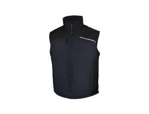 Kamizelka z poliestru pongee powlekanego PVC FIDJI3, kolor: granatowo-czarny, rozmiar: XXL / FIDJ3MNXX