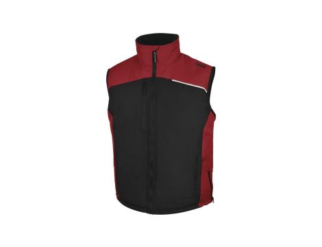 Kamizelka z poliestru pongee powlekanego PVC FIDJI3, kolor: czarno-czerwony, rozmiar: XL / FIDJ3NRXG