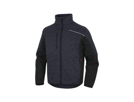 Bluza polar poliester/poliamid NAGOYA2, kolor: granatowo-czarny, rozmiar: XL / NAGO2MNXG