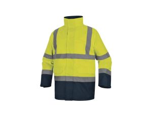 Kurtka ostrzegawcza 5 w 1 z poliestru oxford powlekanego PU SPEED, kolor: ​żółty fluo-granatowy, rozmiar: XL / SPEEDJMXG