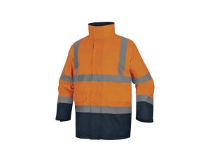 Kurtka ostrzegawcza 5 w 1 z poliestru oxford powlekanego PU SPEED, kolor: ​pomarańczowy fluo-granatowy, rozmiar: XL / SPEEDOMXG