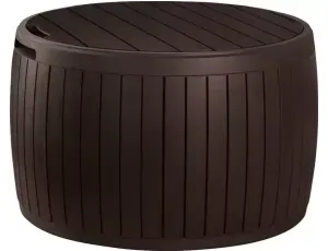 KETER SKRZYNIA OGRODOWA OKRĄGŁA CIRCA WOOD 140L BRĄZ