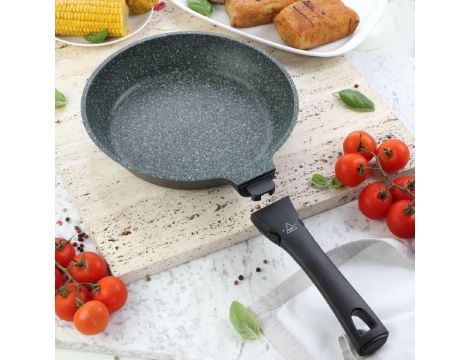 TIROSS PATELNIA GRANITOWA 24cm TS-1443 ODŁĄCZANA UCHWYT