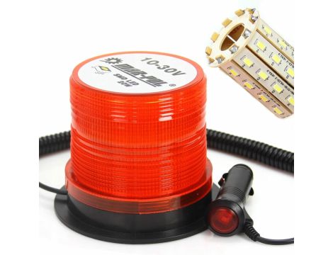 MAR-POL ŚWIATŁO OSTRZEGAWCZE POMARAŃCZOWE 10-30V 40-LED