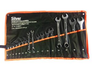 KLUCZ PŁASKO-OCZKOWY 17szt. /SILVER