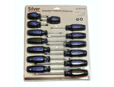 WKRĘTAKI  14szt. /SILVER