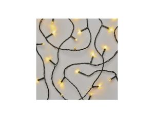 Lampki choinkowe Classic 40 LED 4m ciepła biel, zielony przewód, IP44, timer D4AW01