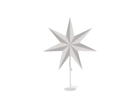 Dekoracje - świecznik biały, papierowa gwiazda biała, 67x45 cm, na żarówkę E14, IP20 DCAZ06