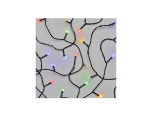 Lampki choinkowe 240 LED 24m, multikolor, zielony przewód, 8 programów, IP44 D4AM10