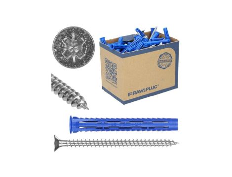 Kołki rozporowe uniwersalne 4ALL 6x50 z wkrętem z łbem stożkowym 4,5x60 50szt. RAWLPLUG