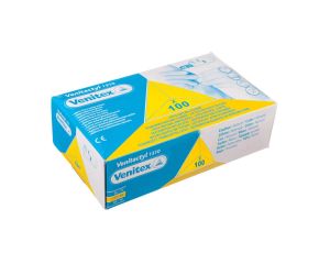 Pudełko 100 rękawic jednorazowych lateksowych VENITACTYL V1310, kolor: ​naturalny​, rozmiar: 7/8 / V1310**08