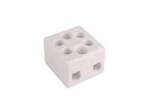 Złączka gwintowa porcelanowa szkliwiona (z dwoma otworami do przykręcania) 2,5 mm 2 tory CPO 2-2.5A 80017516 /16szt./