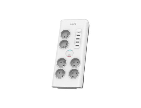 Listwa przepięciowa 6 gniazd +USB C Philips SPN7060WA/60