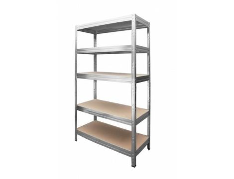 DRABEST REGAŁ MAGAZYNOWY STALOWY WCISKANY 5 PÓŁEK 120kg 1800x900x400