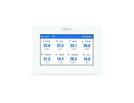 TECH ST-16S WiFi - Regulator pokojowy WiFi do sterowania siłownikami elektrycznymi 16 stref kolor biały