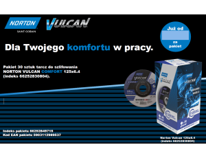 NORTON TARCZA DO SZLIFOWANIA VULCAN 125mm x 6,4mm A30S DO METALU  /30szt.