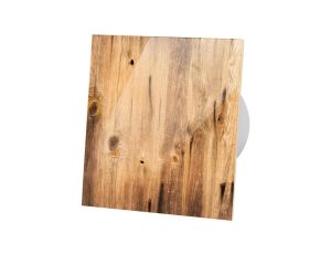 Wentylator łazienkowy Fi 100 cichy z panelem ozdobnym drewno szklany