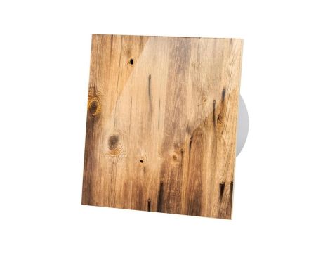 Wentylator łazienkowy Fi 100 cichy z panelem ozdobnym drewno szklany