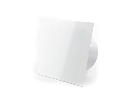 Wentylator łazienkowy Fi 100 cichy z panelem ozdobnym biały połysk plexi