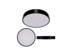 Lampa sufitowa plafon natynkowy okrągły TOTEM C LED 24W barwa neutralna kolor czarny + biały 03927 STRUHM