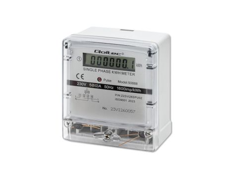 Qoltec Jednofazowy elektroniczny licznik miernik zużycia energii 230V LCD
