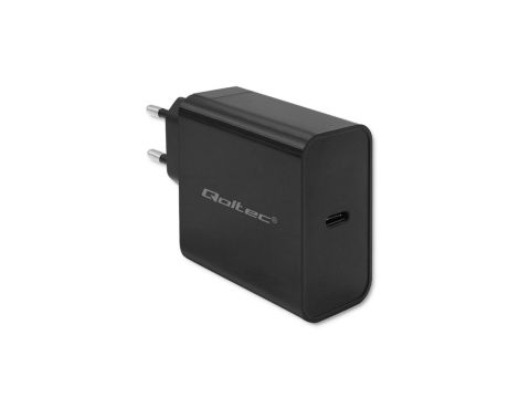 Qoltec Ładowarka Super Quick PD 1xUSB-C 65W 5-20V 3-3.25A Laptop Smartfon Czarna