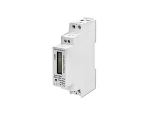 Qoltec Jednofazowy elektroniczny licznik miernik zużycia energii na szynę DIN 230V LCD 1P Slim