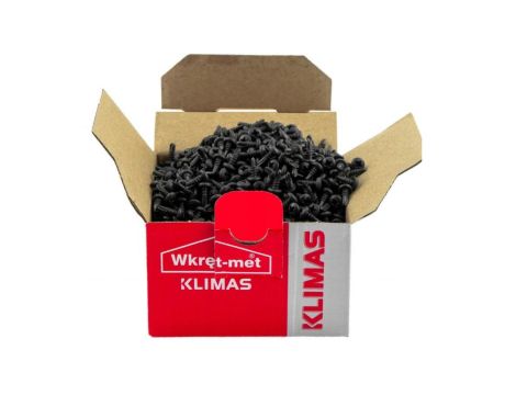 Wkręty pchełki samowiercące typu TEX do metalu 3,5x9,5 mm fosfatowane KLIMAS 1000szt