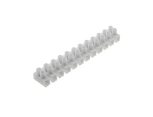 Listwa zaciskowa, zacisk śrubowy 12-torowa 6mm2 32A 400V biała PAWBOL