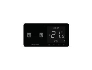 SINUM WZR-02L Regulator pokojowy + włącznik rolet lewy kolor czarny