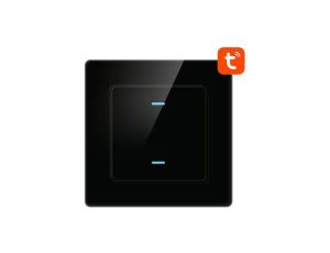 Dotykowy Włącznik Światła WiFi Avatto N-TS10-B2 Podwójny TUYA (czarny)