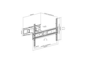 UCHWYT DO TV LED/LCD 37-80 40KG AR-90 reg. pion/poziom 67-355mm
