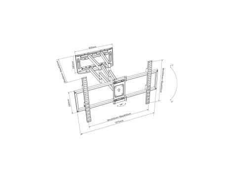 UCHWYT DO TV LCD/LED 50-120 150KG AR-91XXL ART reg. pion i poziom 90-935mm maxVESA 900x600