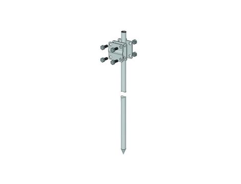 Uziom jednolity - iglica 1,5m łącznik iglicy, złącze krzyżowe, pobijak ocynk galwaniczny R.8134G