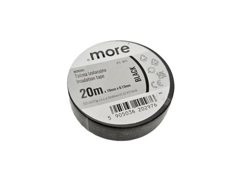 Taśma izolacyjna 19mm x 0,13mm CZARNA 20m 1szt