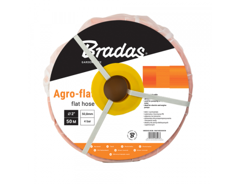 WĄŻ DO WODY ODPŁYWOWY 5/4" 50mb  AGRO-FLAT 4bar DO POMP