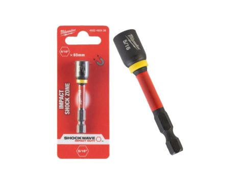 Udarowa nasadka sześciokątna magnetyczna adapter 5/16 HEX o długości 65mm MILWAUKEE