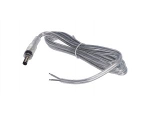 Wtyk DC 5.5x2.1 przewód przeźroczysty 150cm 18awg