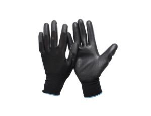 Rękawice Robocze POLIURETANOWE PU MECHANIKI. Bardzo Precyzyjne. CZARNE. Rozmiar 10 - XL