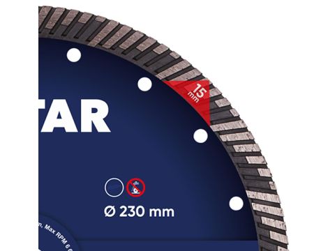 DISTAR TARCZA DIAMENTOWA SUPER MAX 232 x 2,6 x 22,23mm TURBO - 2