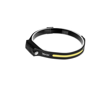 Latarka czołowa akumulatorowa COB + XPE 350lm z czujnikiem ruchu VA0128 Vayox