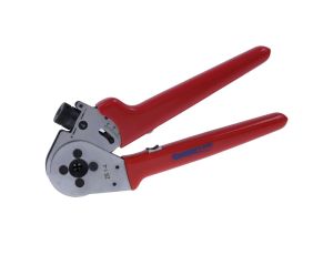 Zaciskarka z matrycą czterotrzpieniową do zagniatania styków wtykowych okrągłych / 0,14 - 6 mm /