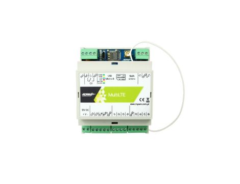 Moduł komunikacyjny LTE 4G/2G, 12VDC, 8wejść, 4 wyjścia, 1000 użytkowników, obudowa 4M, MultiLTE-RF-D4M
