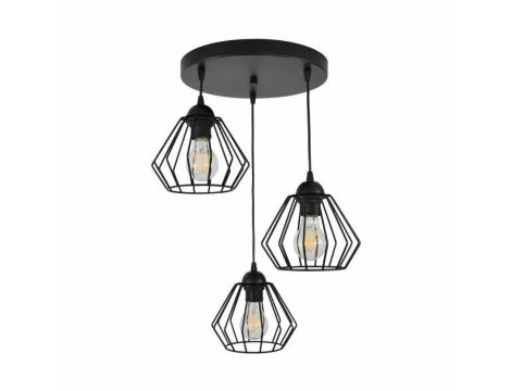 ORNO LAMPA WISZĄCA WAYA 3 P MAX 3x60W E27 CZARNA