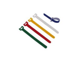 Opaska kablowa wielokrotnego użytku z rzepem 150x12mm kolorowa 5szt / 08209