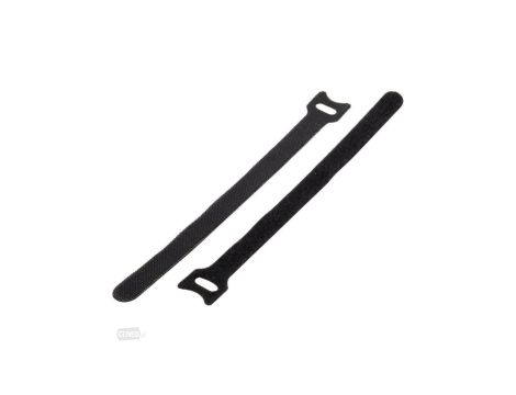 Opaska kablowa wielokrotnego użytku z rzepem czarna 150x12mm 5szt / 18208
