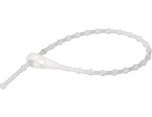 Opaska kablowa wielokrotnego użytku węzełkowa, 100x1mm biała 08338 /25szt./